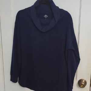 St Johns Bay Sz L Classic Navy Turtleneck Sweater